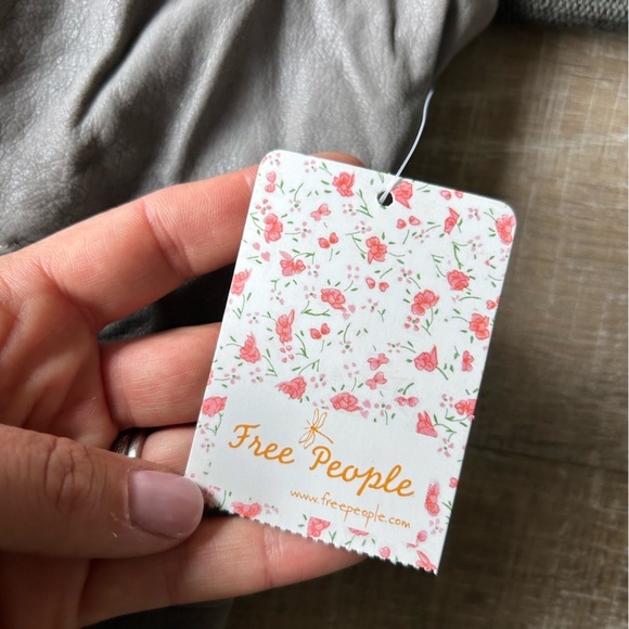 Free People Steel Mill Jacket Womens 4 Faux Suede Moto Gray Boho NWT Indie - Picture 5 of 13